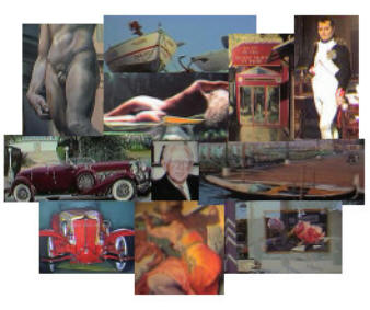   collage of  some  of Doc Widen's oil paintings